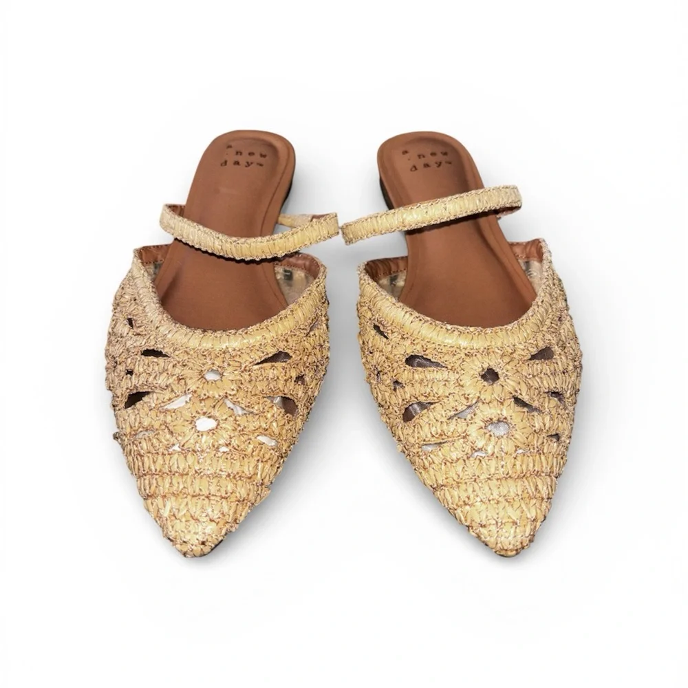 a new day Gold Woven Flats - Picture 2 of 4